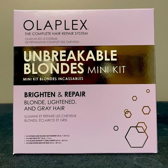 NEW - OLAPLEX Unbreakable Blondes kit-for blonde, gray or highlighted hair - Picture 1 of 5